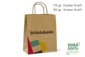 Burgu Saplı Kağıt Poşet / Çanta